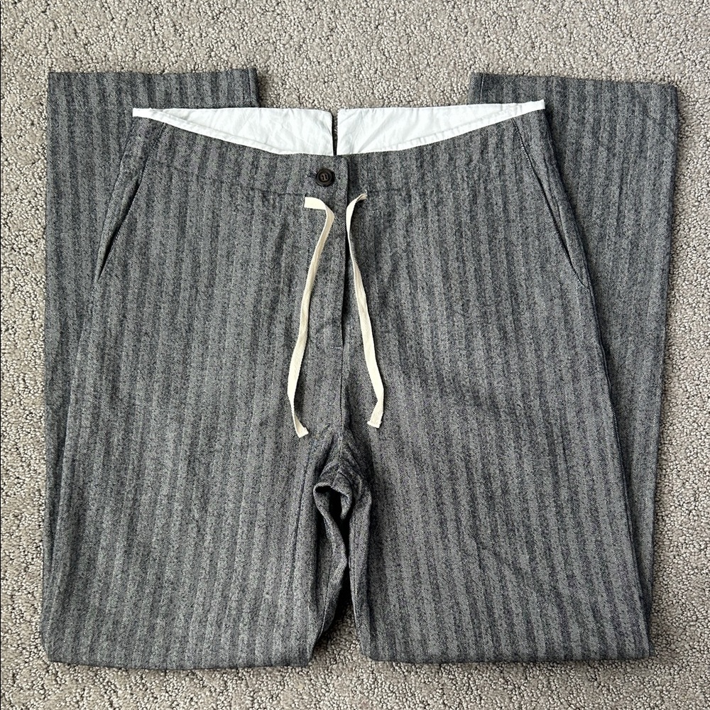 Hannoh Wessel Herringbone Wool Trousers Cotton Vintage Designer Pants 38 EUC